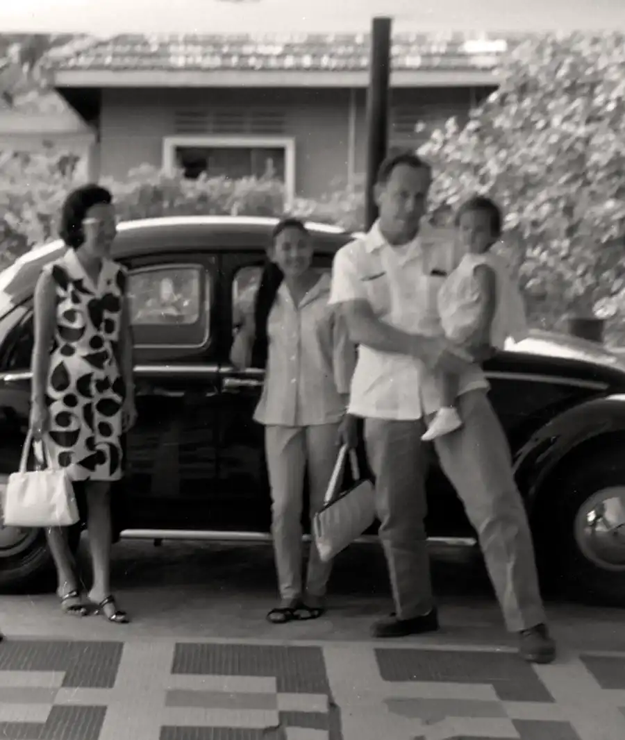 Lee Sook Ching, MLB, DJB and Ann Blake, Yew Boon Road c.1964 sepia Unknown landscape